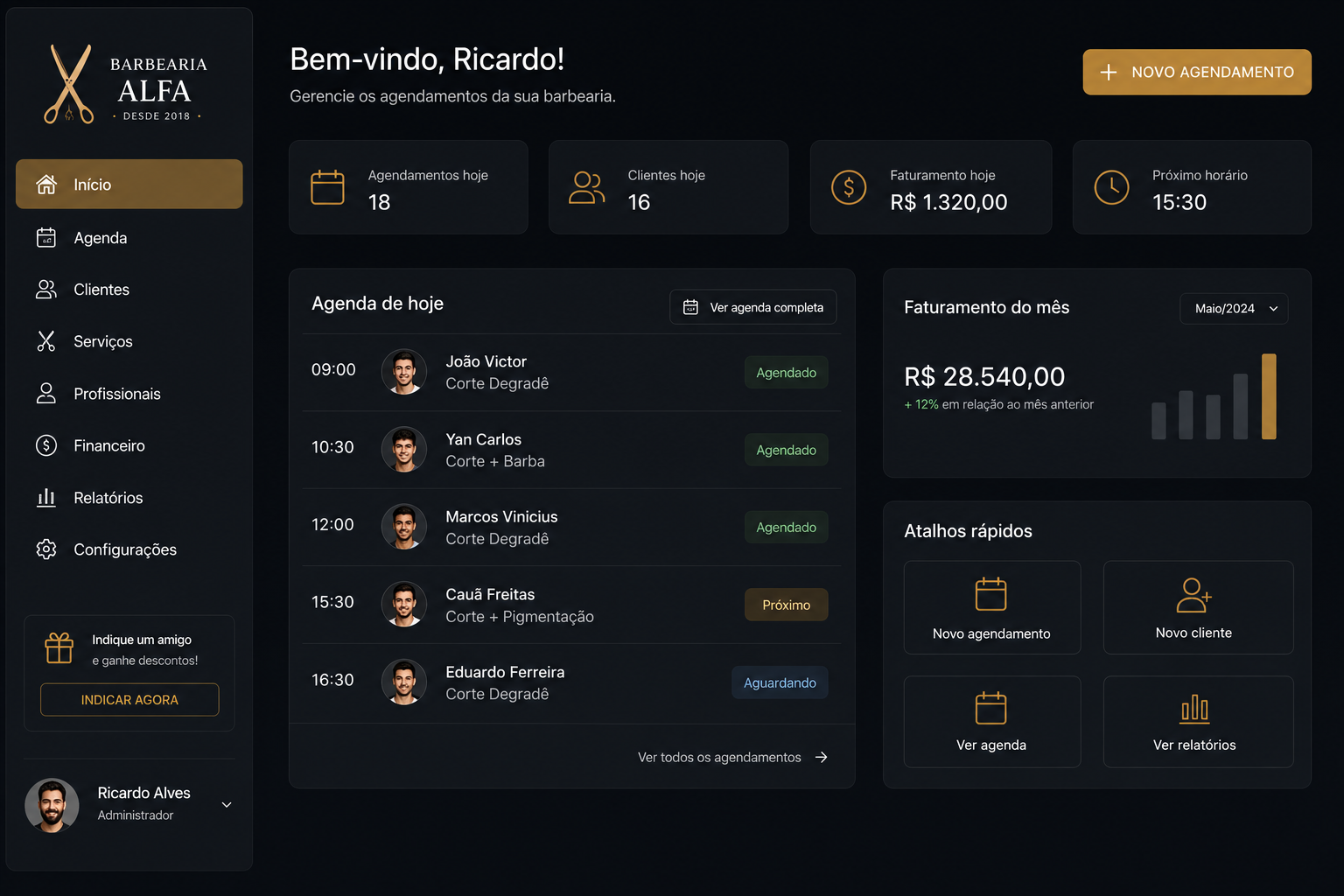 Sistema de Agendamento para Barbearia